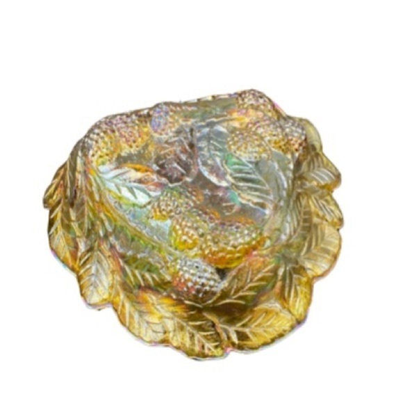 Vintage Carnival Glass, Marigold Candy Dish - Picture 3 of 4
